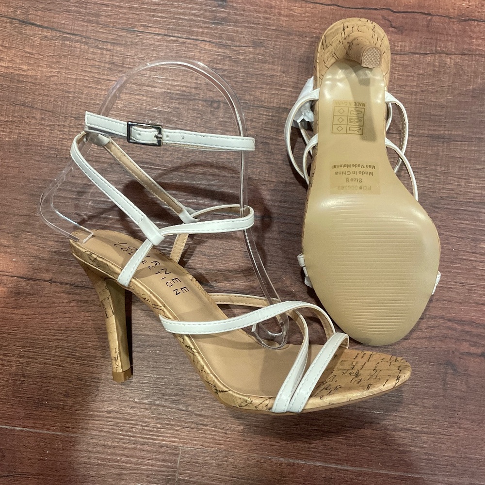 1 WEEK FINAL NEW LAST CHANCE JOURNEE White Ankle Strap High Heel Sandals